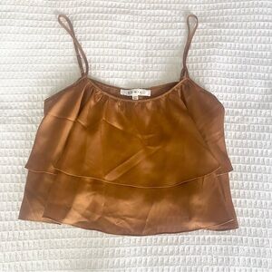 Row A bronze cropped cami top size large